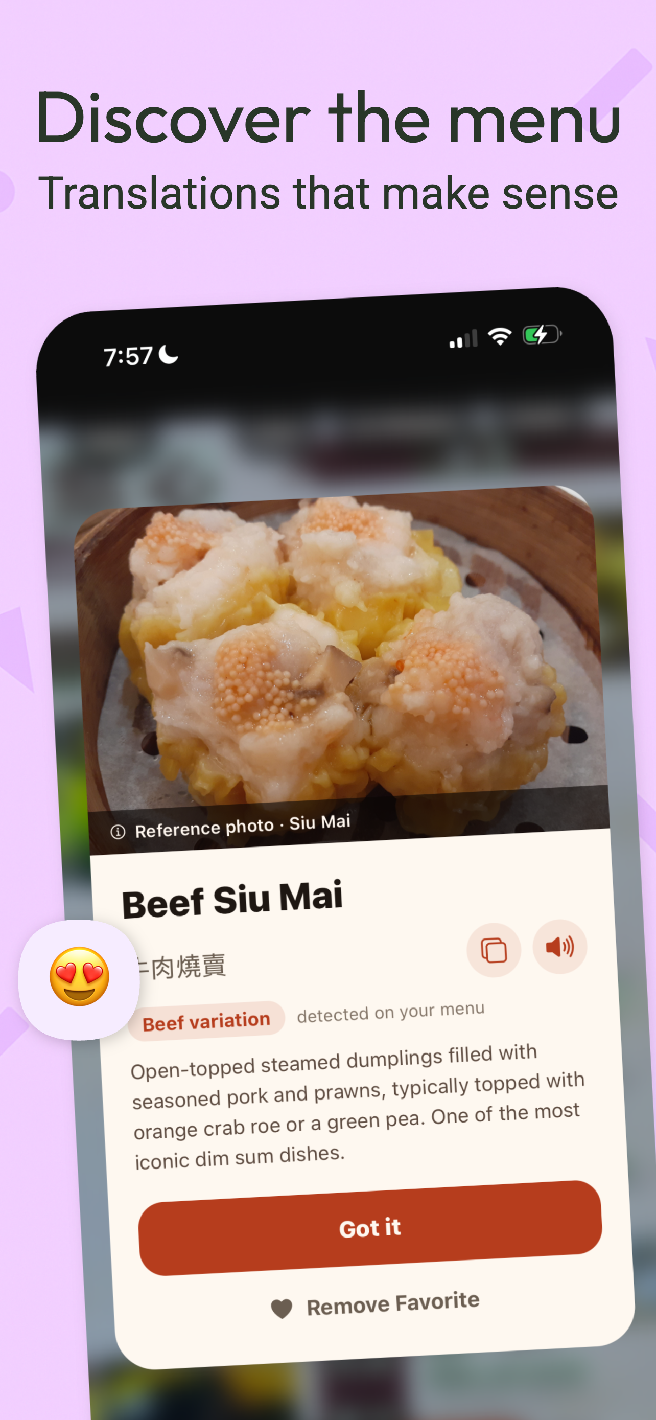 Dim Sum Scanner app screenshot 1